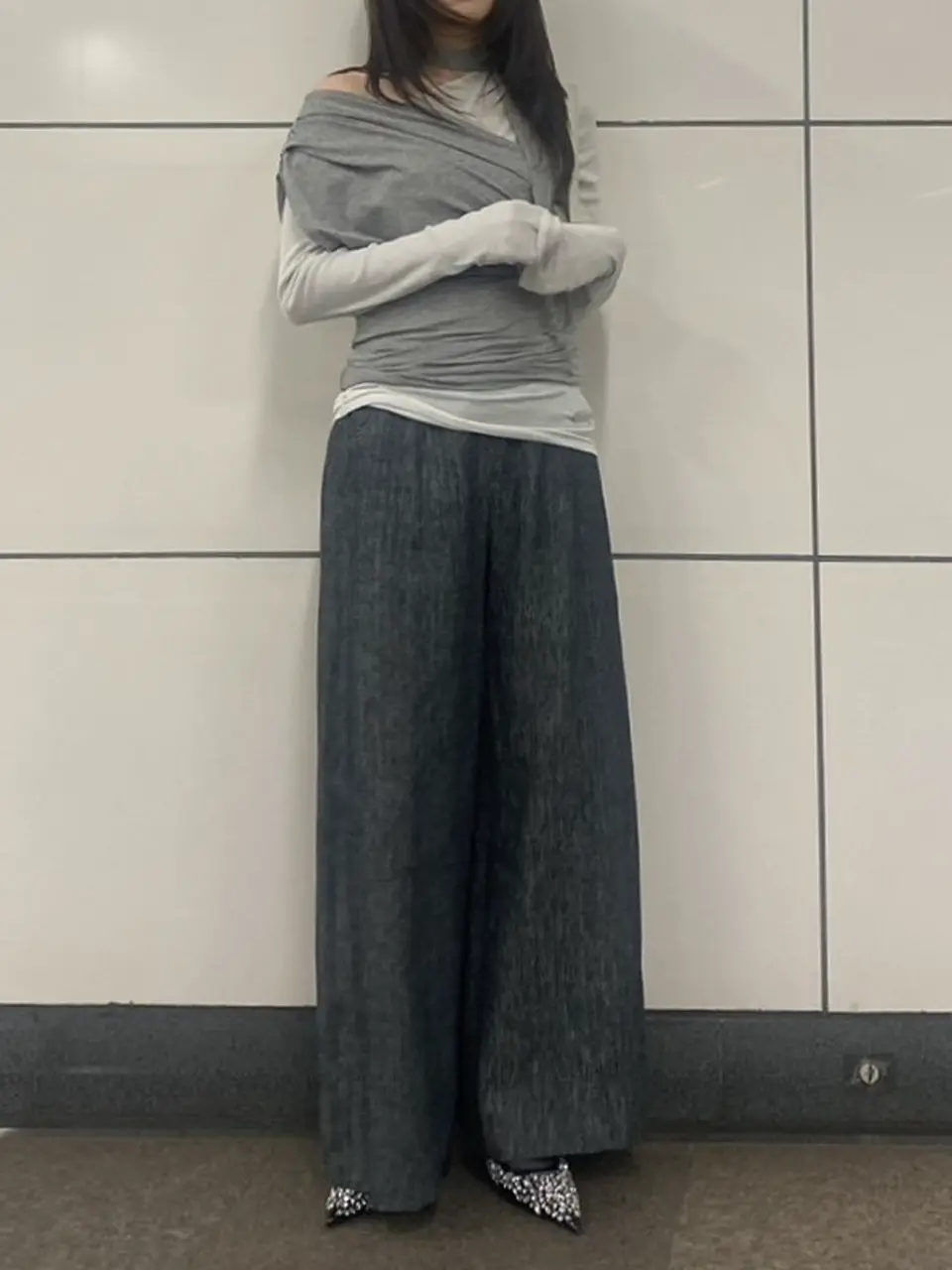 melt the lady layered wide pants