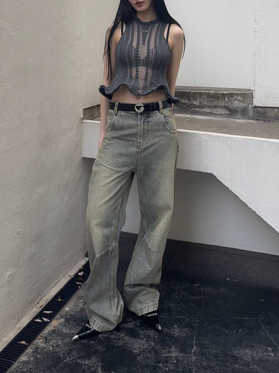 Croco Coperni Logo Leather Belt - SALE