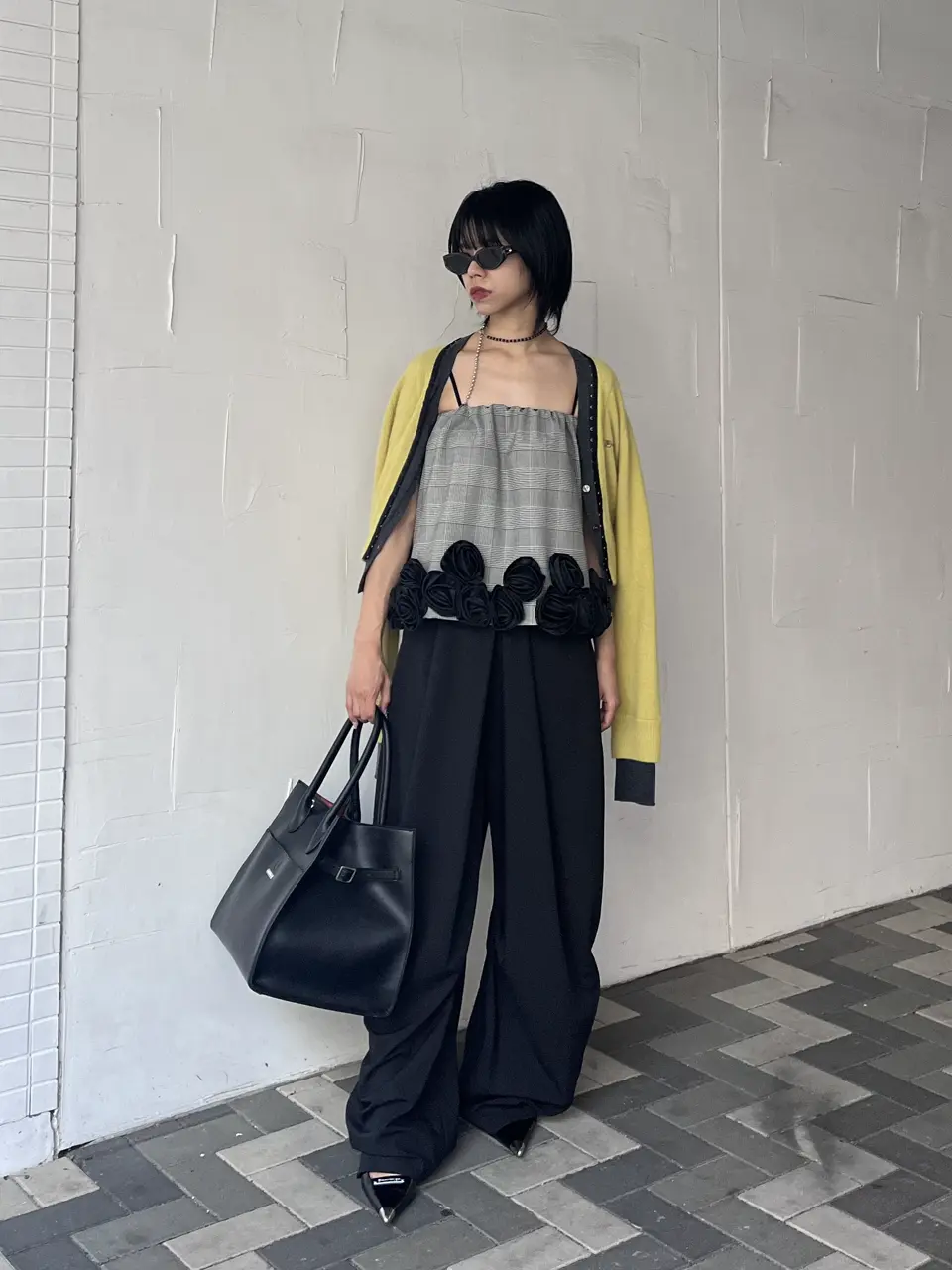 *Future カーディガン V-Neck Layered Cardigan