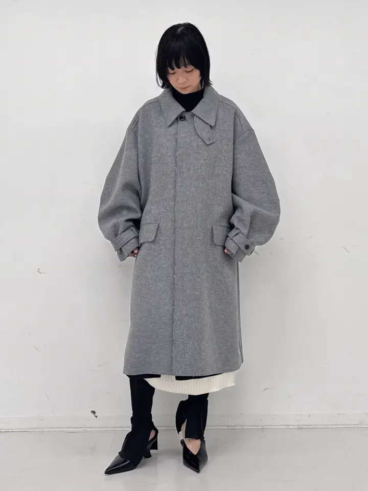 Wool Stand Collar Coat