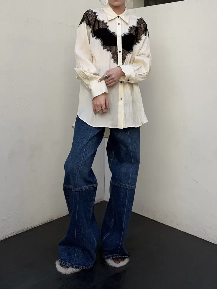 Narrow Strap Fur Sandals - SALE