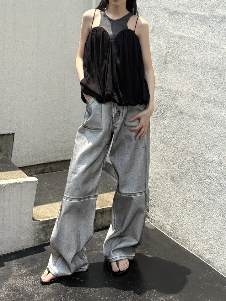 Spray Straight Denim Pants