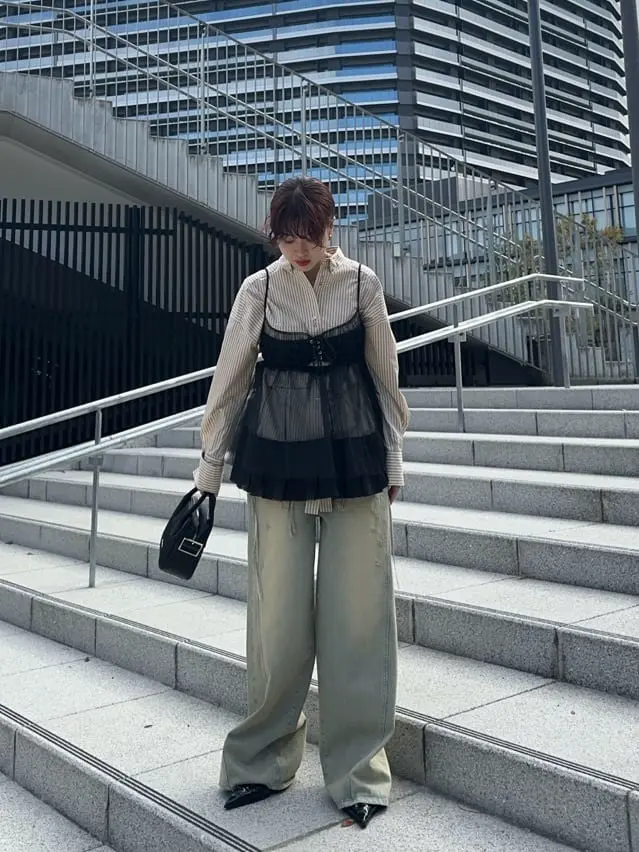 SALE】See-through Tulle Tunic