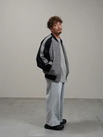 Italian Dead Stock Fabric】Prime-Over Souvenir Jacket