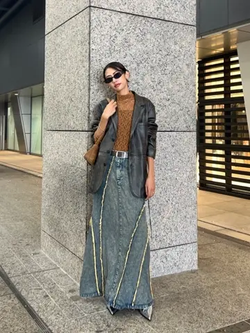 Cellulose Denim Maxi Skirt
