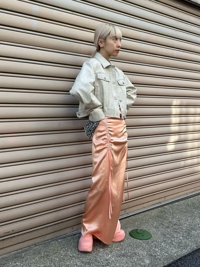 SALE】Washed Vegan Leather Short Length Blouson