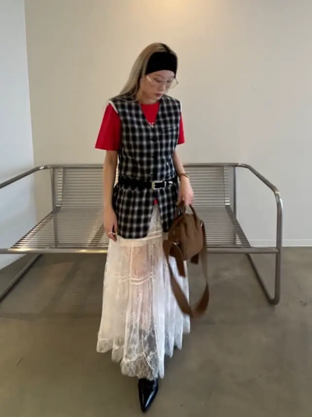 SALE】Lace Tiered Skirt