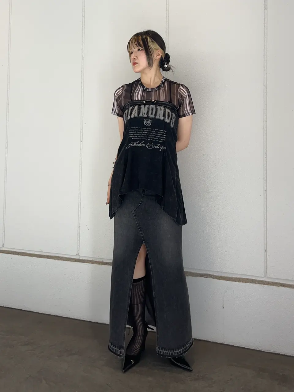 SALE】2way DIAMONDS Printed Bear Top