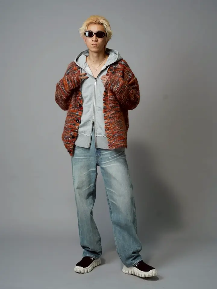 10.5オンスワイドストレートデニムパンツ