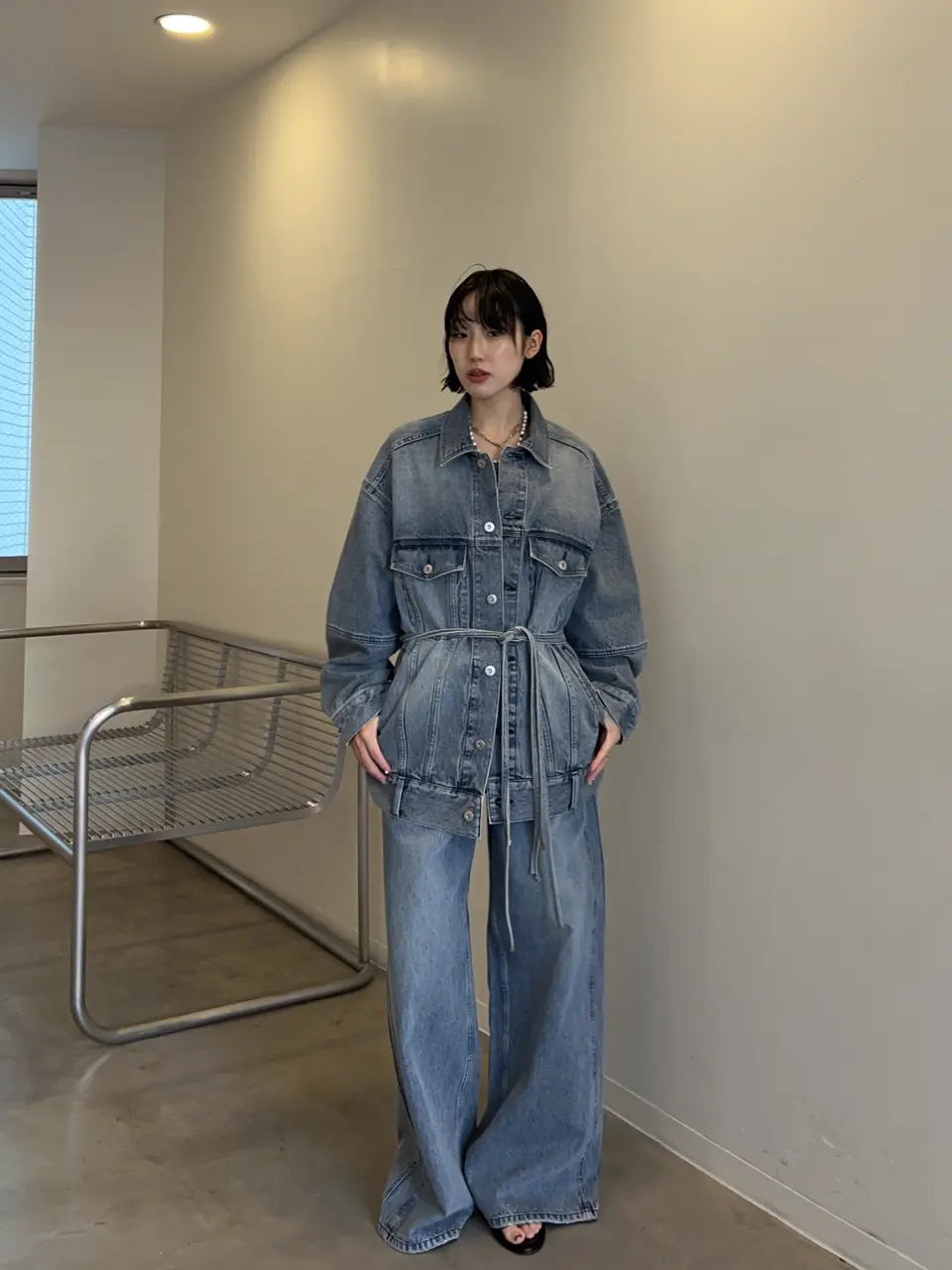 タイムセール❣️【完売品】denim over shirt jacket OVERCOAT】SHIRT JACKET IN WOOL DENIM - Amanojak.