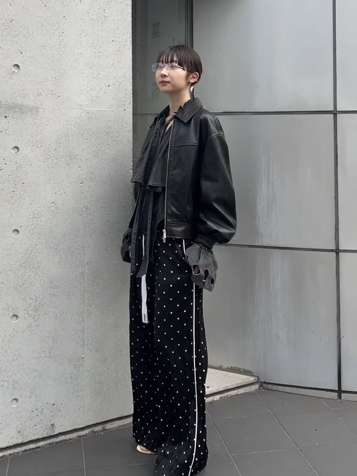 SALE】Voluminous Leather Blouson