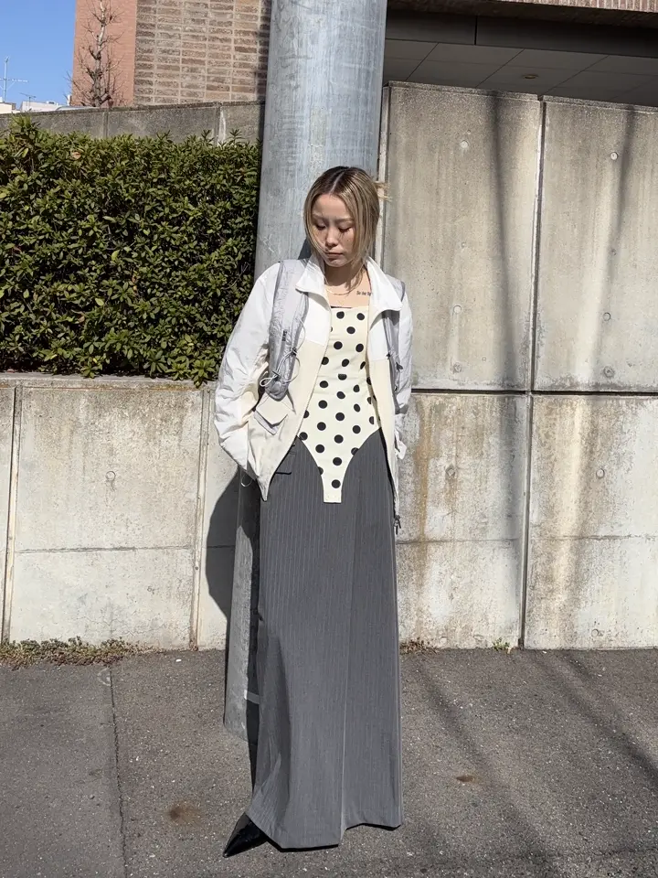 SALE】Cup-in Dot Bodysuit