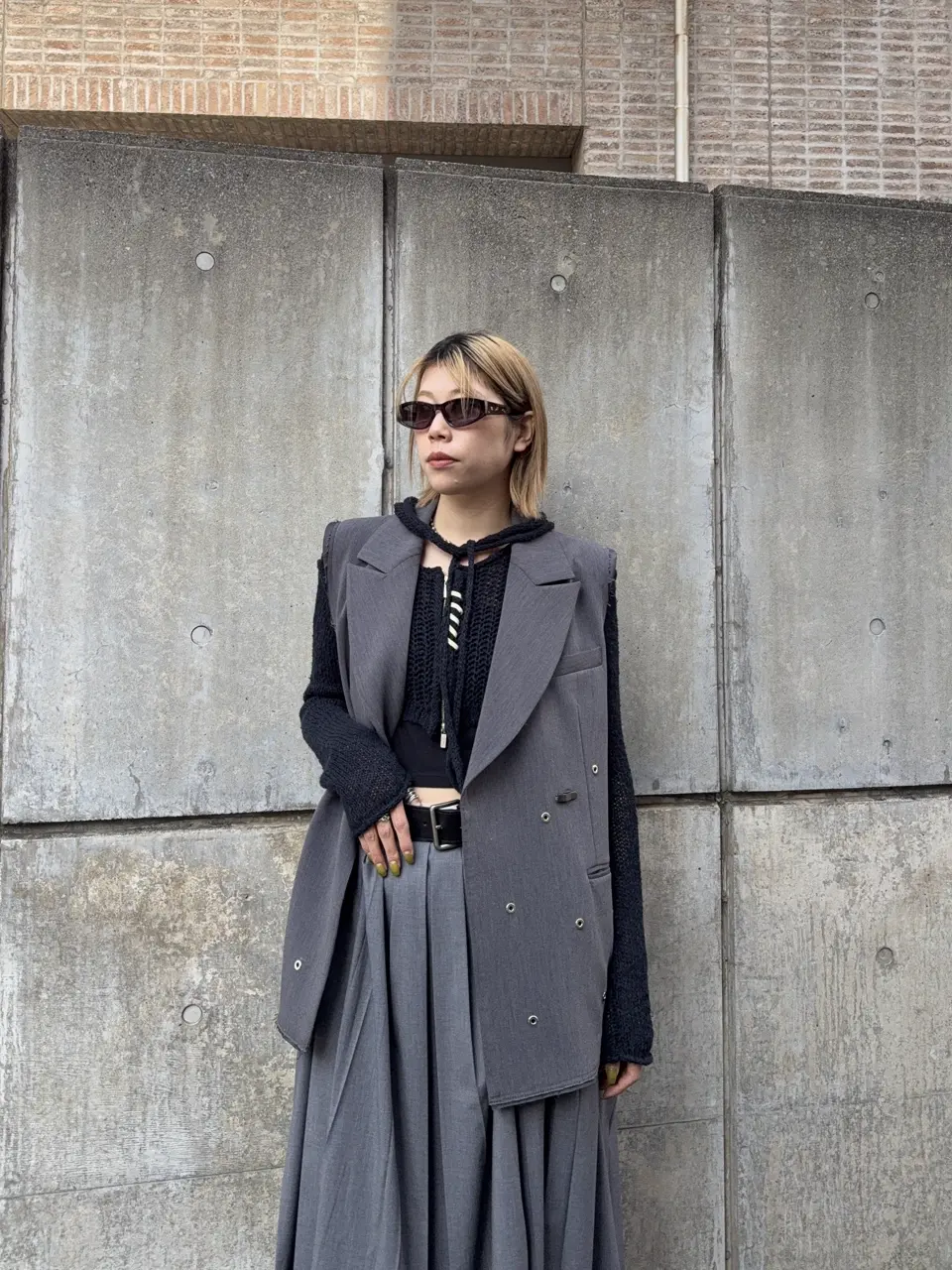 トップス MAISON SPECIAL Eyelet Over Gilet Eyelet Over Gilet