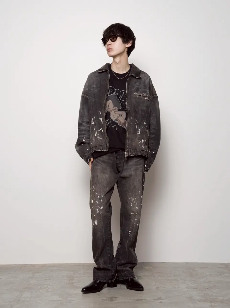 SPECIAL SHOES FACTORY コラボ】ポインテッドトゥサイドゴアブーツ