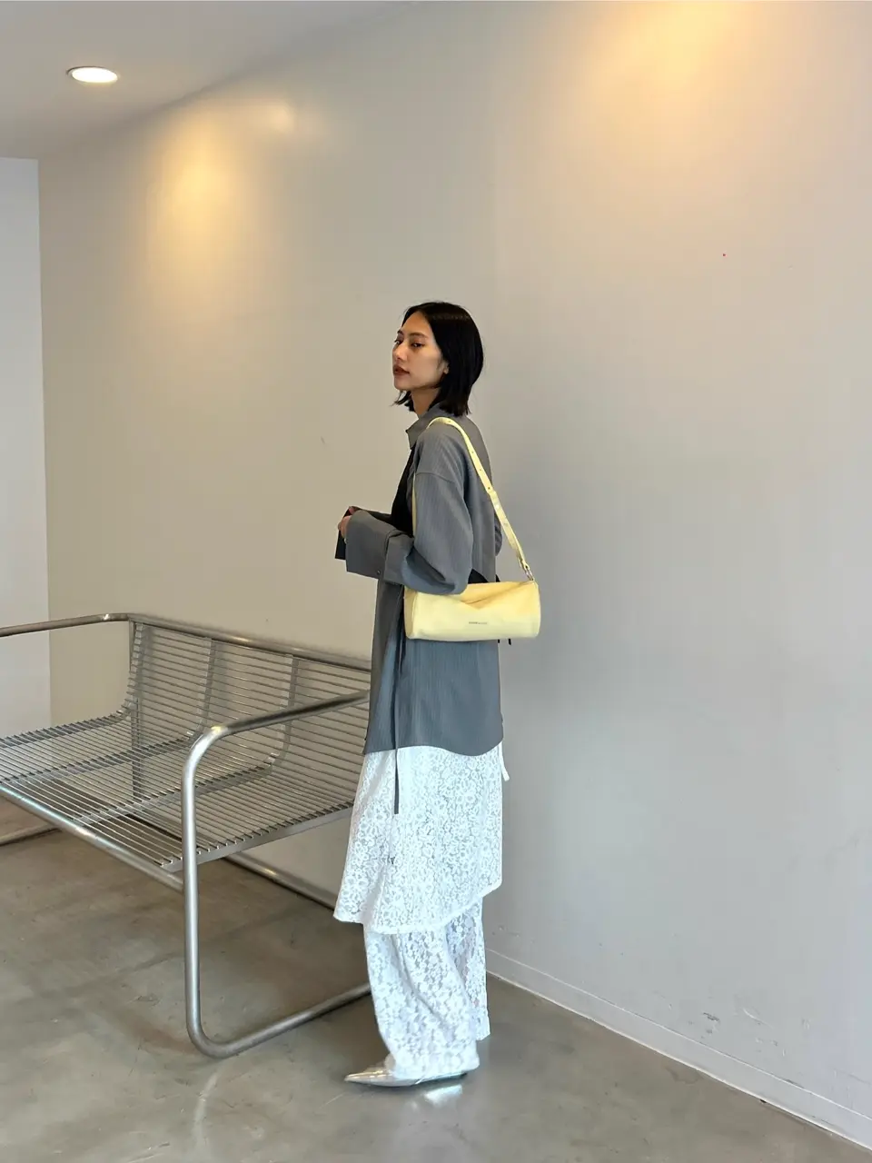 Side Gathered Wrap Lace Skirt Pants