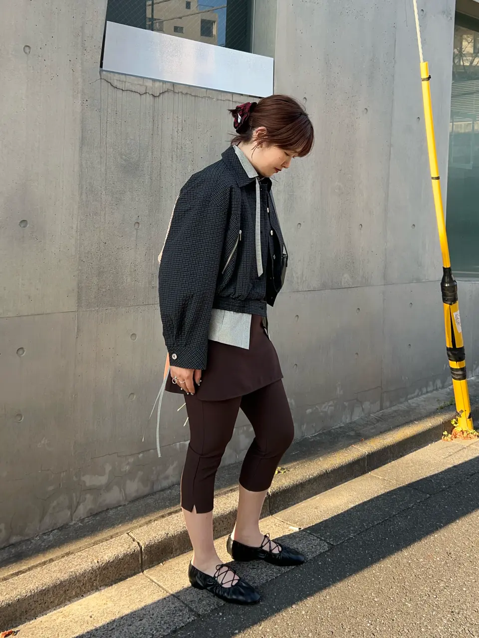 SALE】Mini Skirt Layer Capri Pants