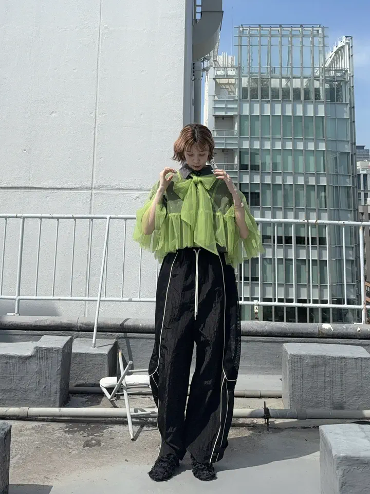 Mesh Sporty Balloon Pants