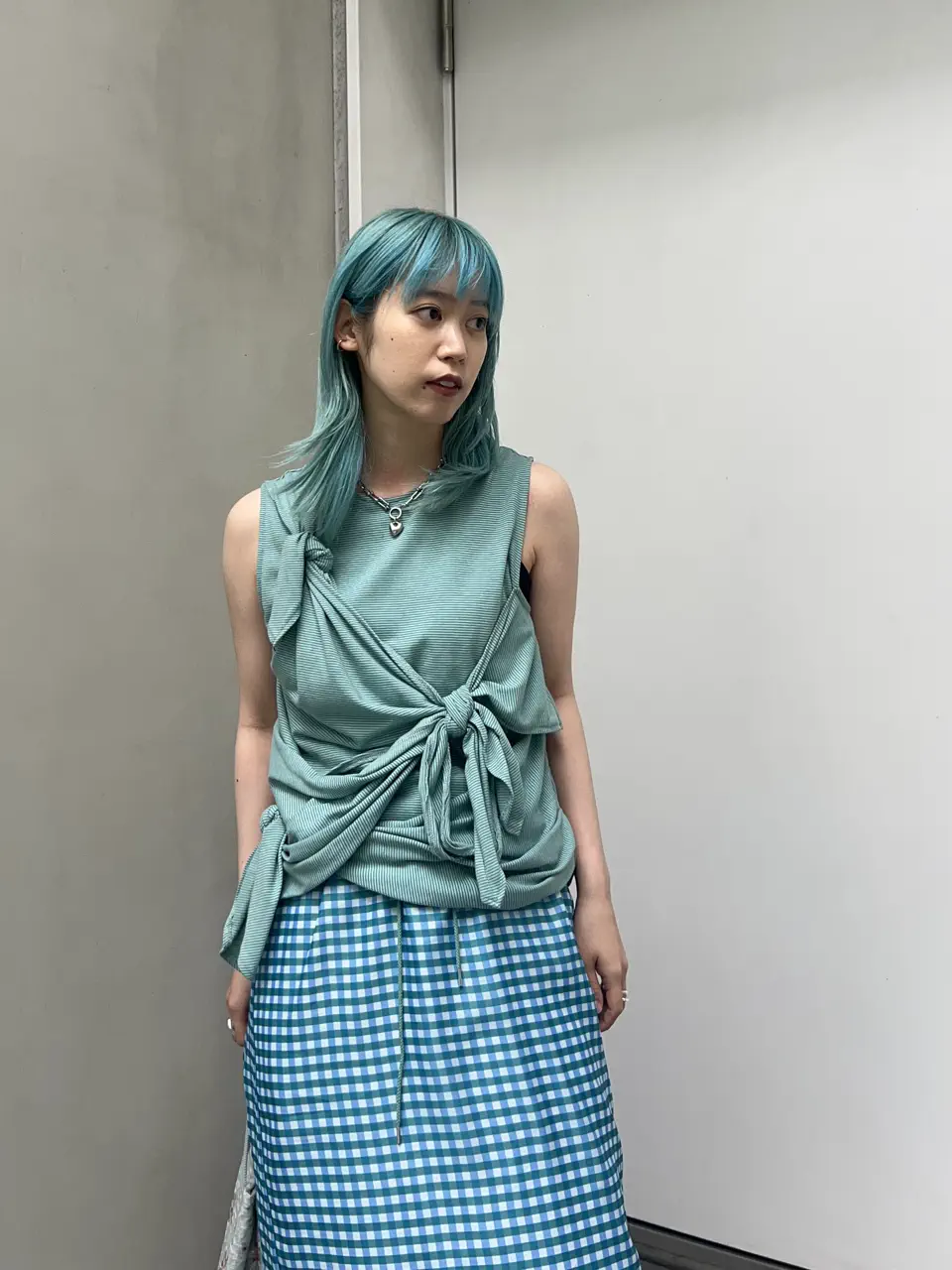 SALE】Check Lace Tight Skirt