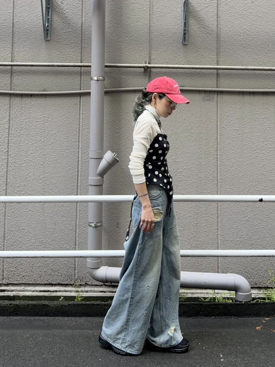 SALE】Cup-in Dot Bodysuit