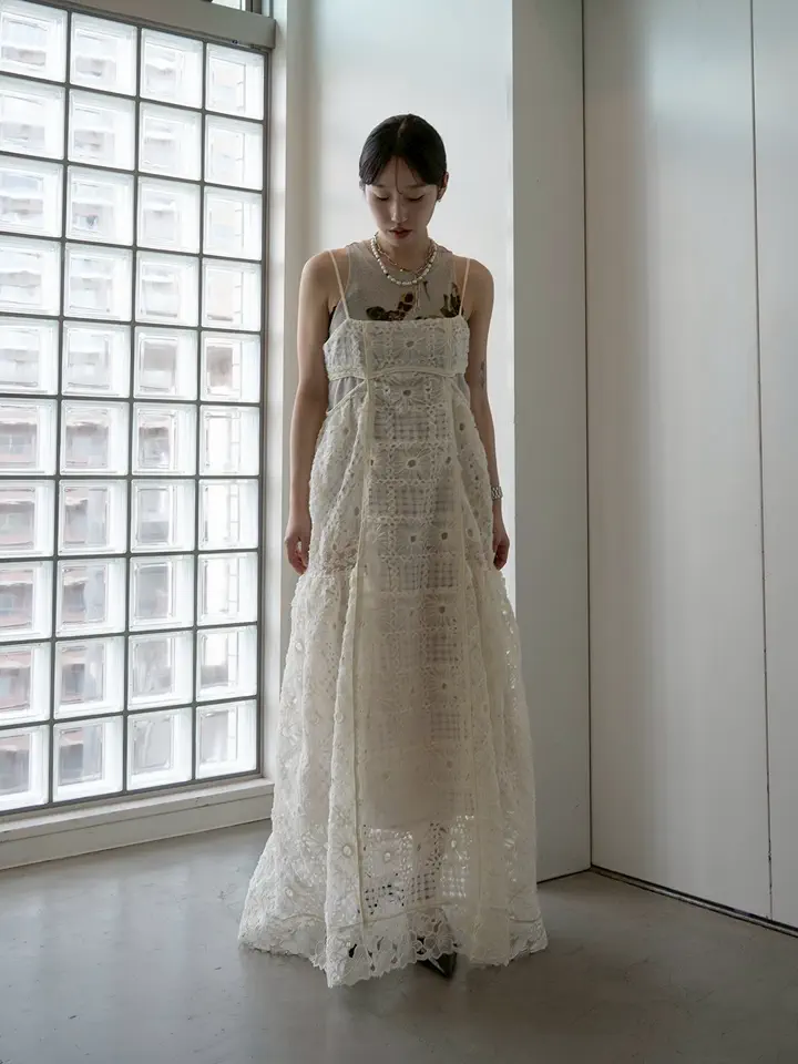Embroidered Tiered Cami Dress