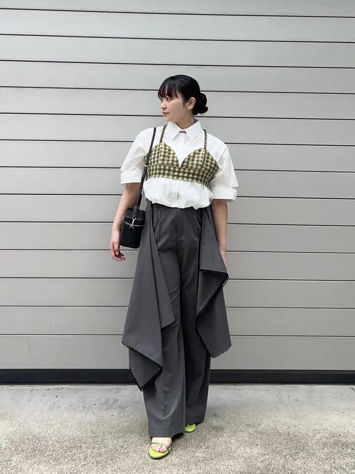 Wrap-Draped Skirt Pants