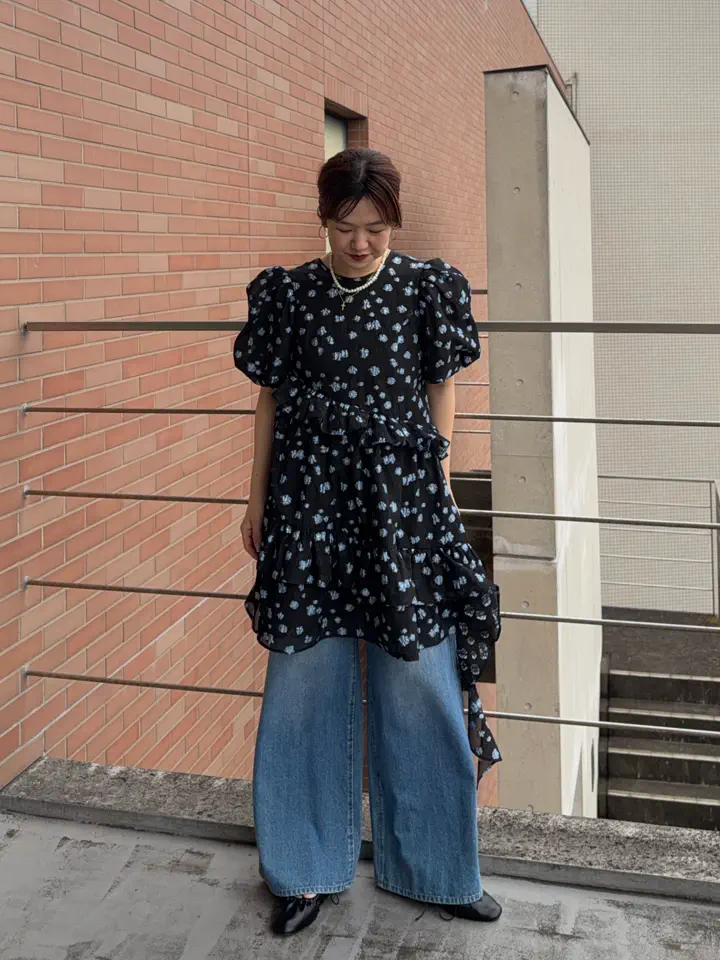 Multi-fabric Sheer Tunic