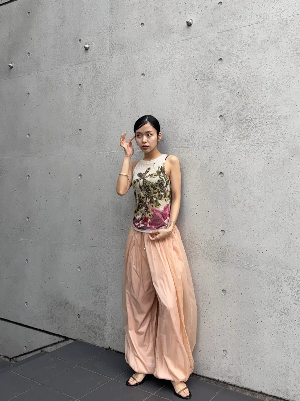 Sheer Nylon Balloon Pants