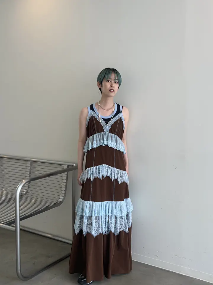 SALE】Lace Tiered Cami Dress