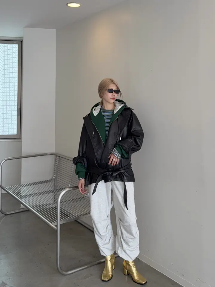 26AUTUMN PRE-ORDER】Leather Short Trench Coat
