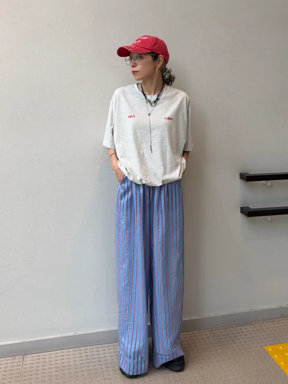 Checkered Wide Pants