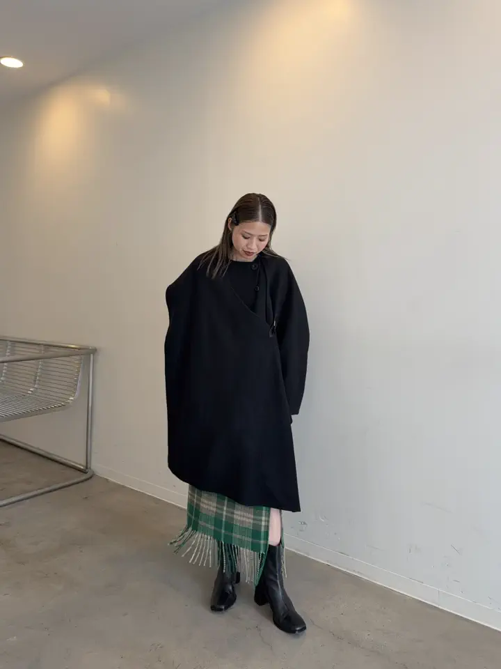 【マッシュルームお値下】MAISON SPECIAL 2WAYウールコート 26AUTUMN PRE-ORDER】2WAY Scarf Middle Coat