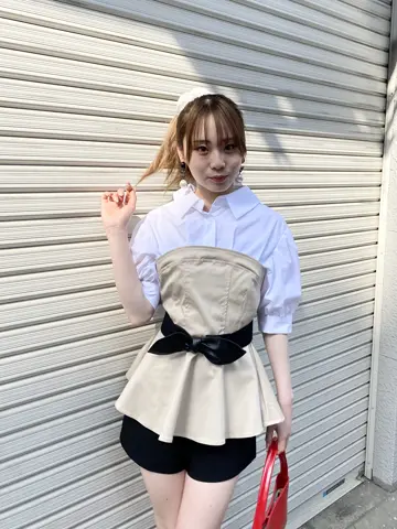 極美品 ナルシス トレンチシャツペプラム トレンチシャツペプラム | Narcissus WEB STORE