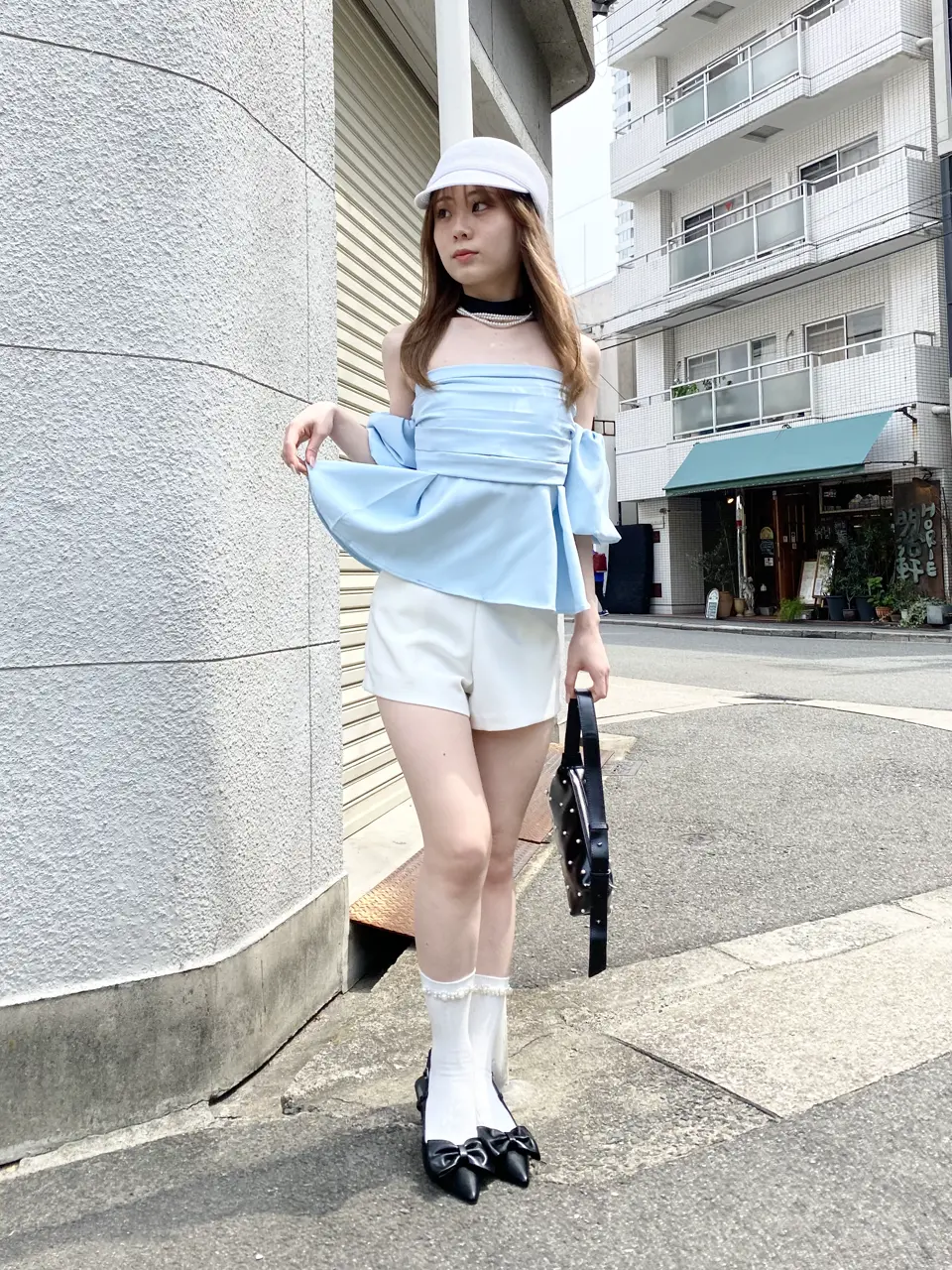 【楽天最安値に挑戦】 Narcissus シンプルショートパンツ ホワイト美品 パンツ
