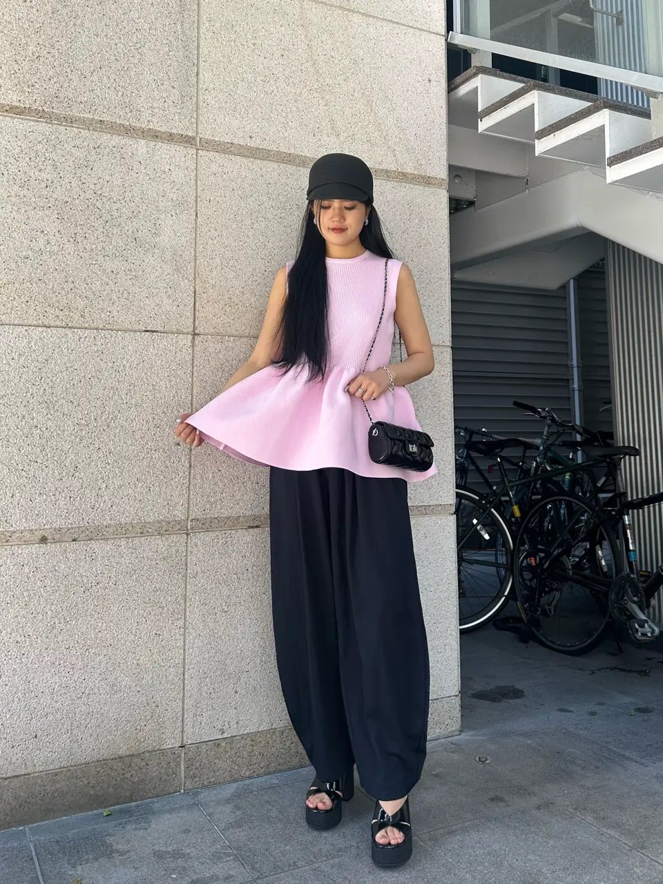 ブラックエナメルクロスストラップミュール ALBANO クロスジュートサンダル ブラックエナメルクロスストラップミュール ALBANO クロス