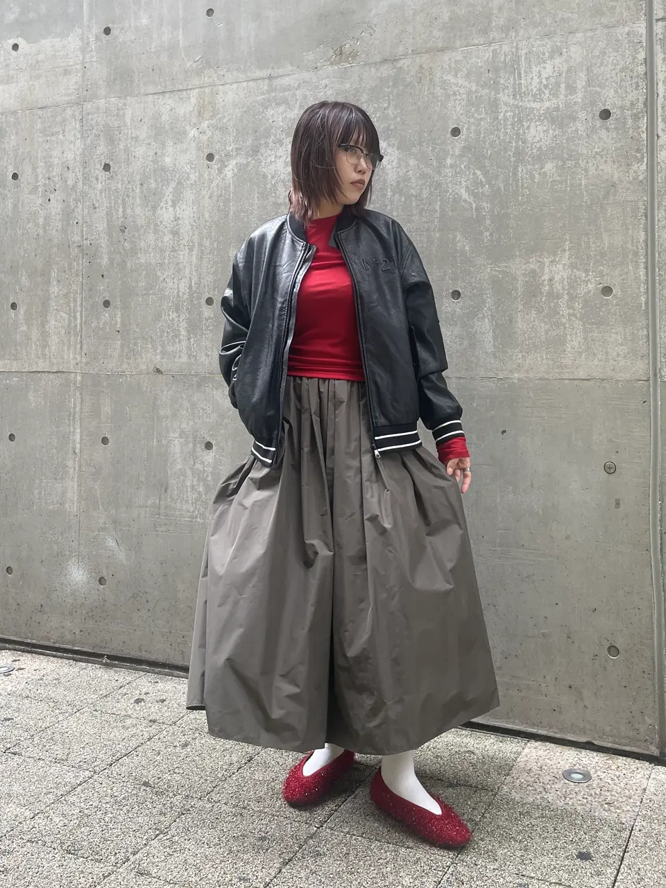 新品タグ付き ナルシス Narcissus ボンバーMA-1ジャケット レザーMA-1