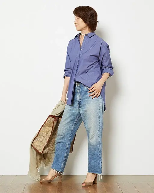 ソフトコットン・フォルムシャツ/40代50代からのレディース