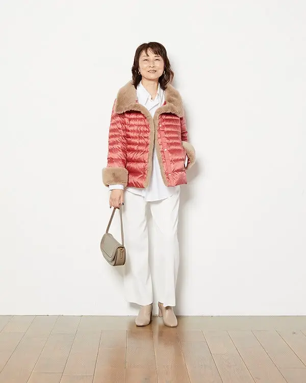 【大幅値下げ】【美品】AIRダウン・エコファートリムジャケット AIRダウン・エコファートリムジャケット/40代50代からの
