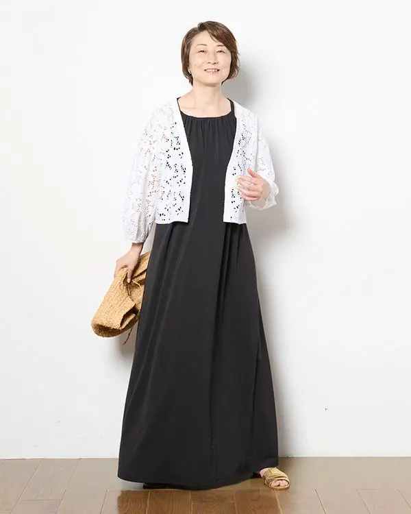 drawer ドゥロワー 2024spring カットワーク　レース　ジャケット Drawer(ドゥロワー) 20SS エンブロレースノーカラージャケット