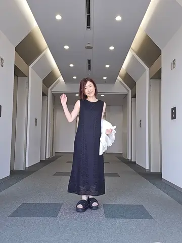 メッシュ編み・ニットタンクワンピース/DoCLASSE