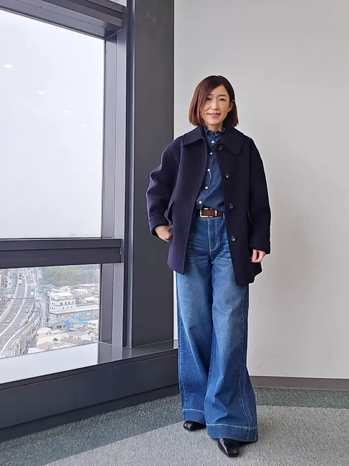 ライトデニム・サイドステッチワイド68cm/DoCLASSE