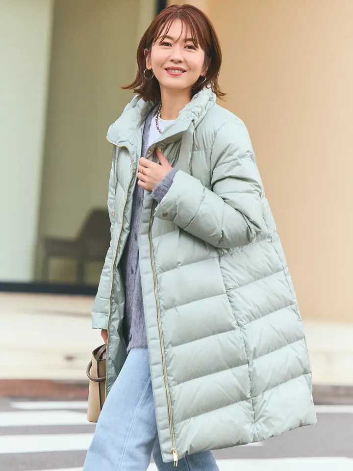 艶Airダウン・スタンドカラーロングコート/DoCLASSE