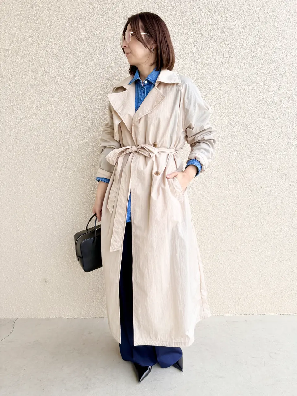 ハイカウントツイル・トレンチコート/DoCLASSE