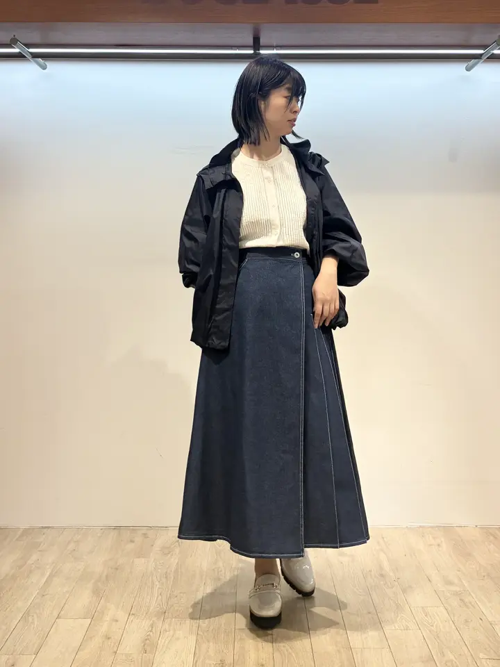 アレキサンダーマックイーン McQ アシメ タック ラップスカート風ワイドパンツ アシメタック・ラップ風デニムスカート/DoCLASSE