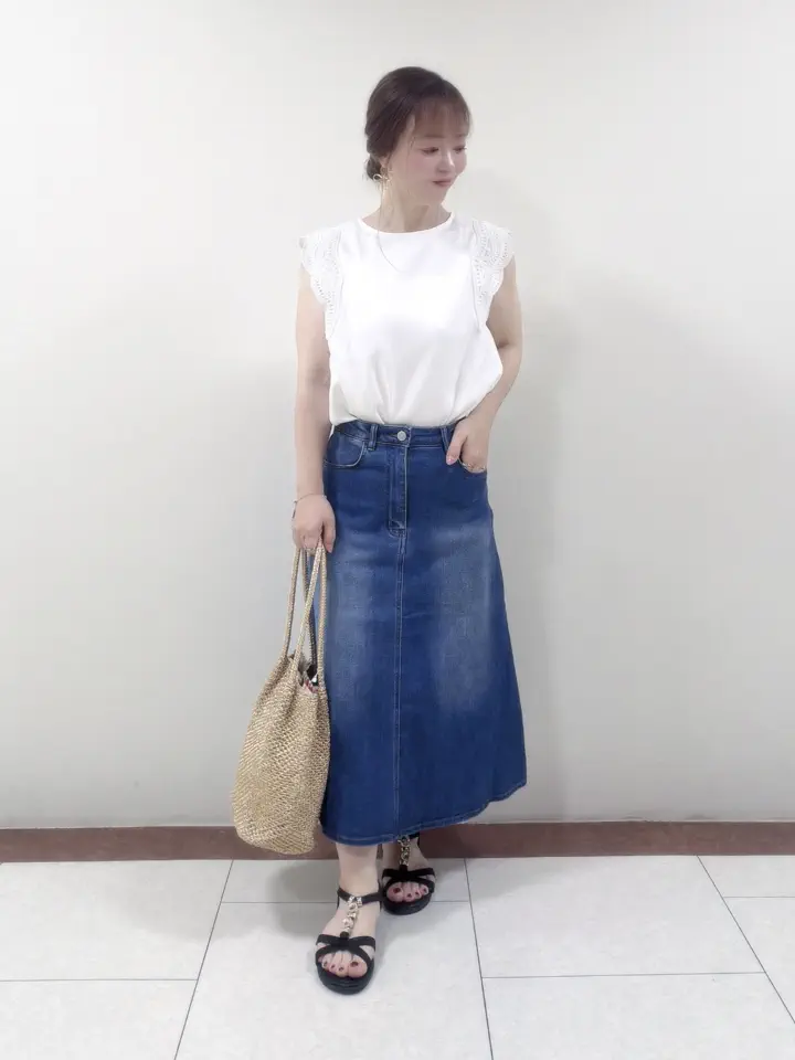 エアフレックスデニム・スカート／73cm/DoCLASSE