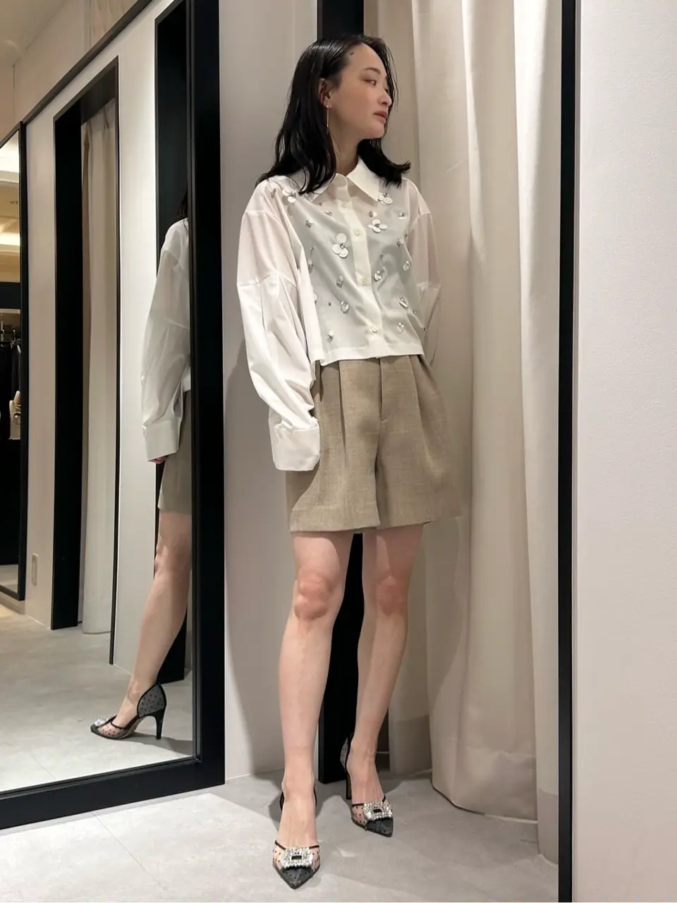 GRACE CONTINENTAL / グレースコンチネンタル ビジューシャツ ビジューカラーシャツ / GRACE CONTINENTAL | GRACE CONTINENTAL