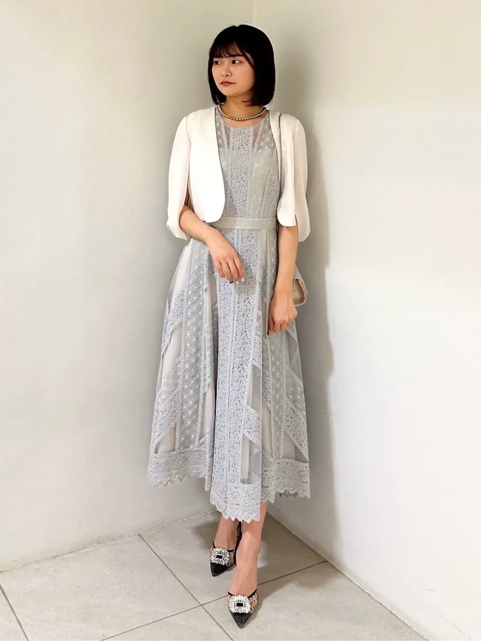 【美品】グレースコンチネンタル　パッチワークレースドレス レースパッチワークドレス / GRACE CONTINENTAL | GRACE
