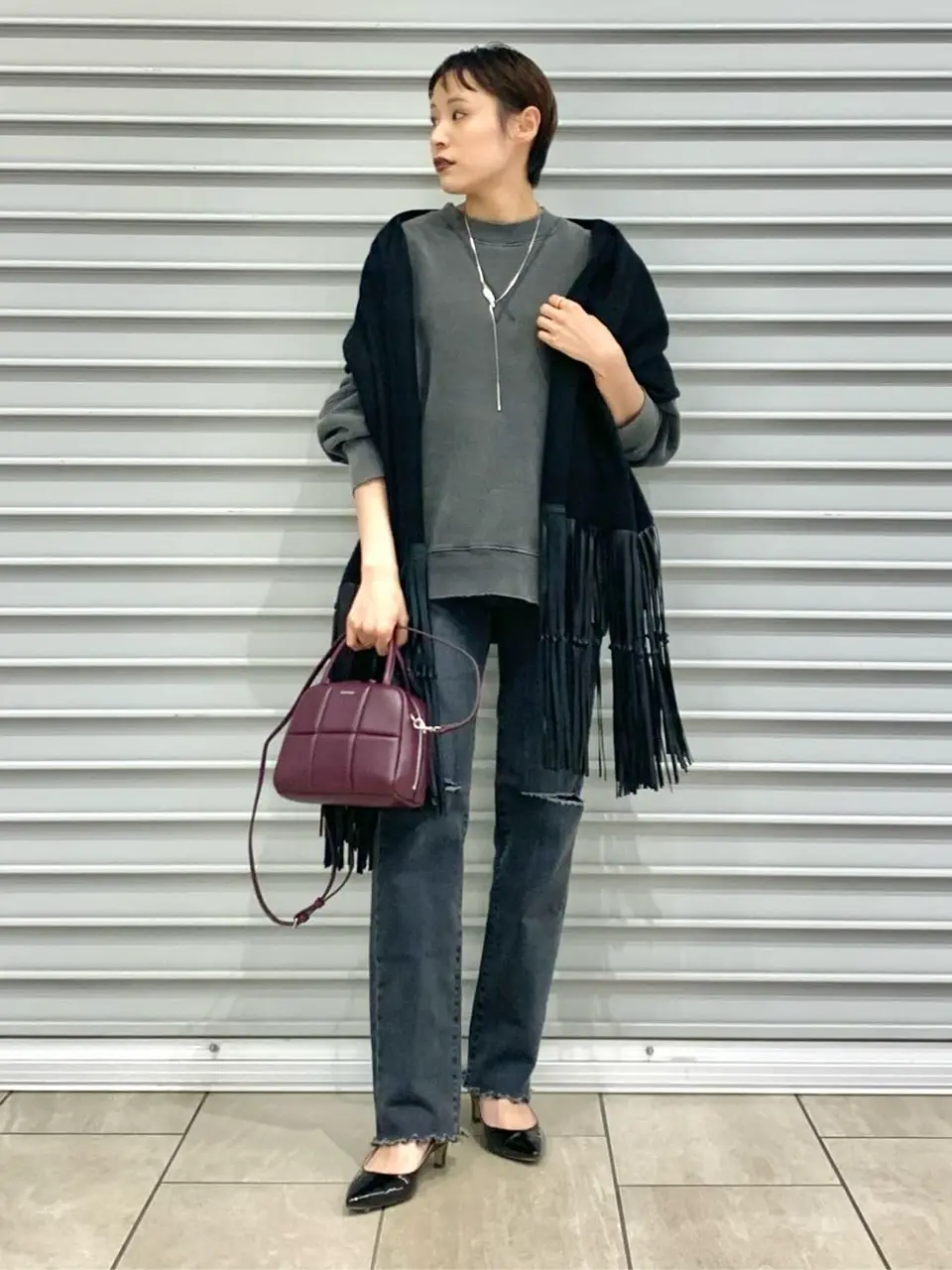 Diagram グレースコンチネンタル デニムスリムパンツ ストレッチ ブラック デニムスリムパンツ / GRACE CONTINENTAL | GRACE CONTINENTAL