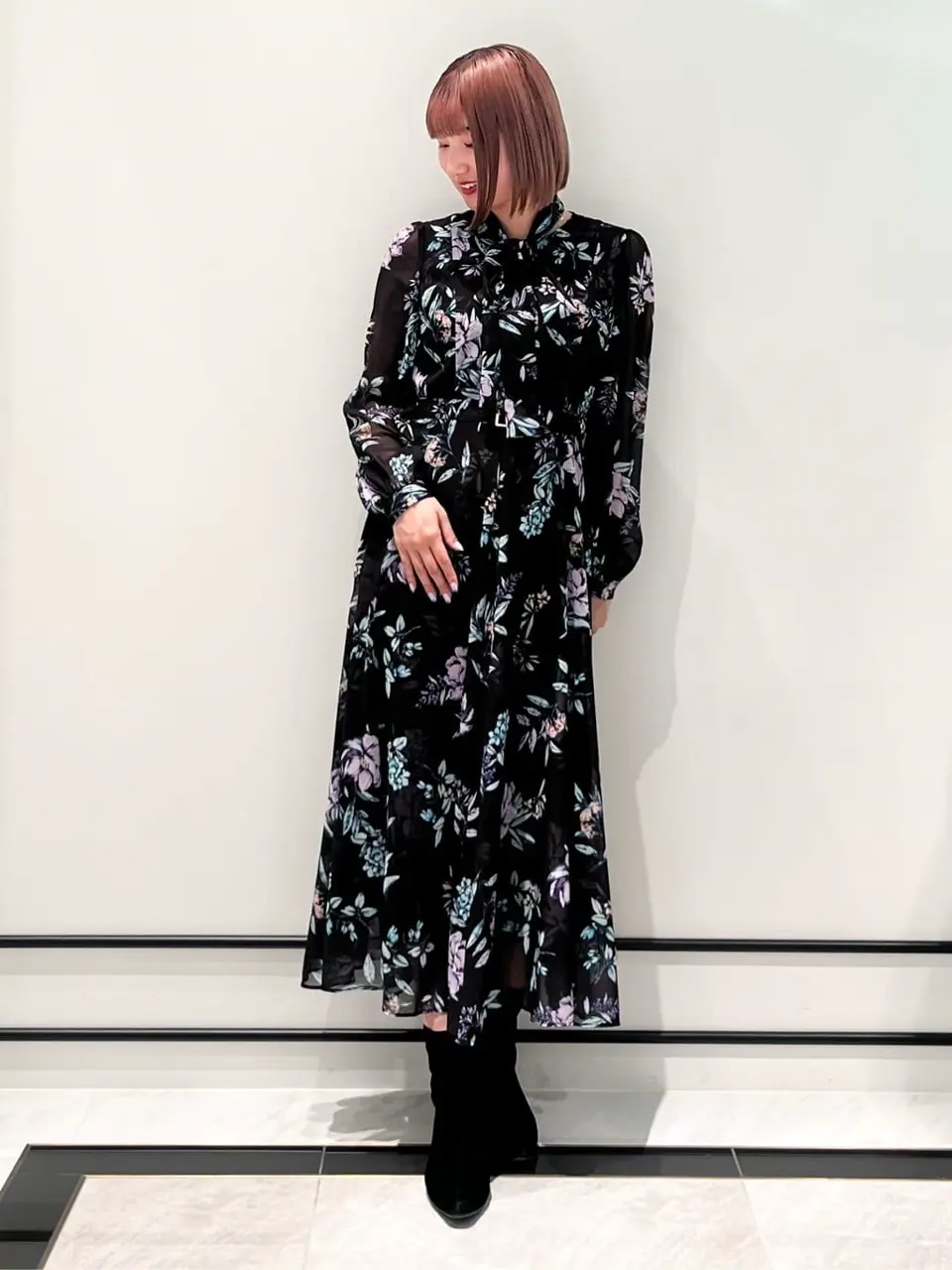 美品 25ss ダイアグラム グレースコンチネンタル フラワーレイヤーワンピース フラワーレイヤーワンピース / GRACE CONTINENTAL | GRACE