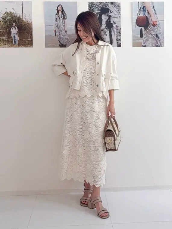 GRACE CONTINENTAL yukimi yonee コーディネート画像