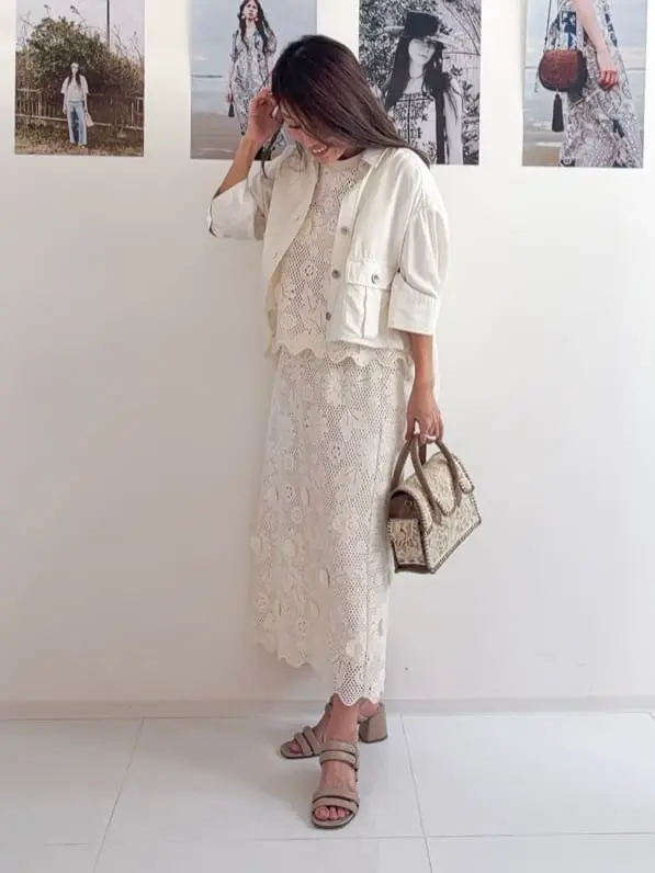 GRACE CONTINENTAL yukimi yonee コーディネート画像